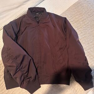 Maroon Uniqlo Bomber Jacket (S)